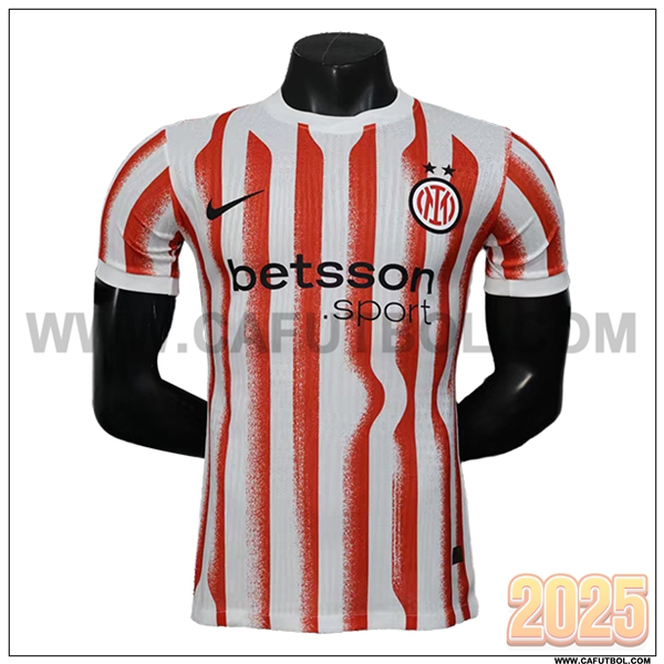 Camiseta Futbol Inter Milan Blanco/Rojo Special Edition 2025 2026
