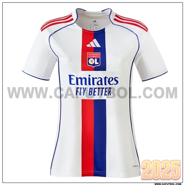 Nuevo Camiseta de Lyon OL Primera Ninos Blanco 2025 2026