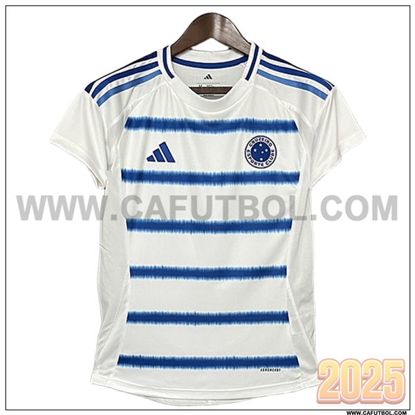 Nuevo Camiseta de Cruzeiro EC Segunda Ninos Blanco/Azul 2025 2026