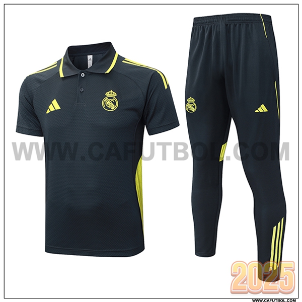 Camiseta Polo Real Madrid Gris/Verde 2025 2026