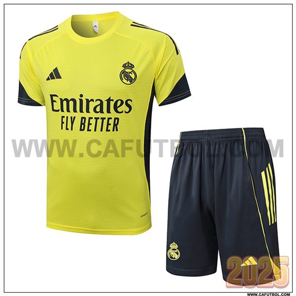 Camiseta Entrenamiento Real Madrid Amarillo/Negro 2025 2026