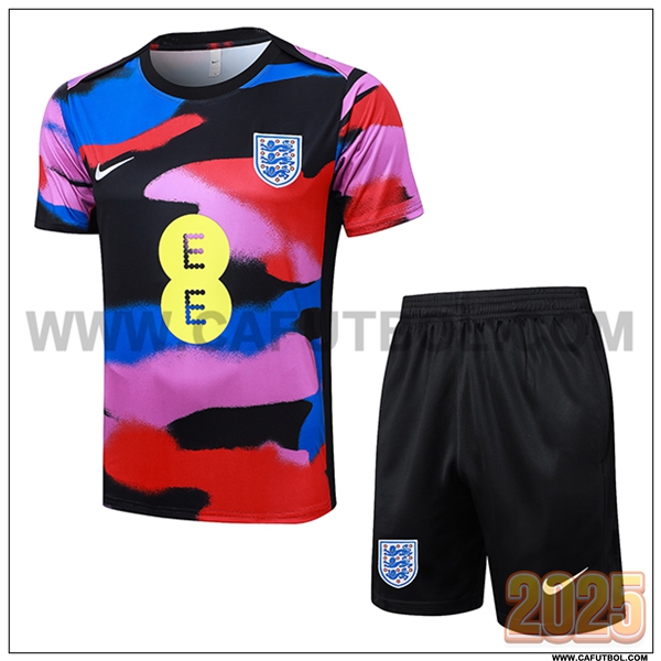 Camiseta Entrenamiento Inglaterra Negro/Rosa/Rojo/Azul 2025 2026