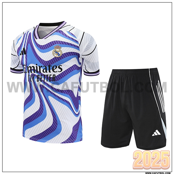 Camiseta Entrenamiento Real Madrid Blanco/Azul/Violeta 2025 2026