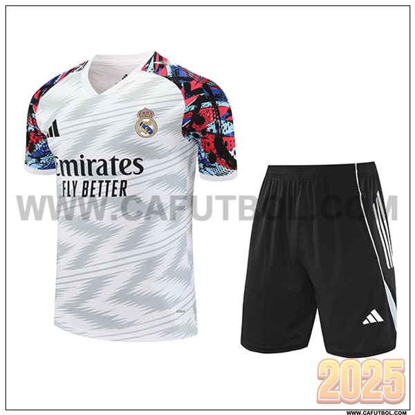 Camiseta Entrenamiento Real Madrid Blanco/Gris 2025 2026 -03