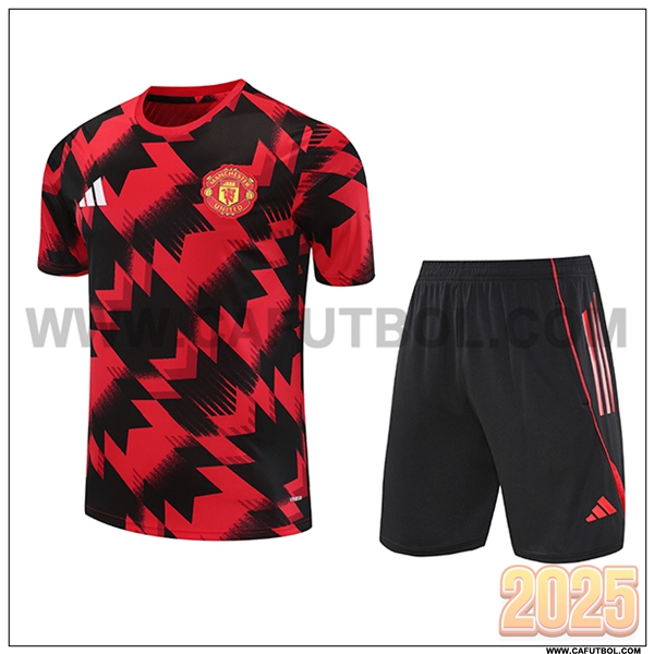 Camiseta Entrenamiento Manchester United Rojo/Negro 2025 2026 -02