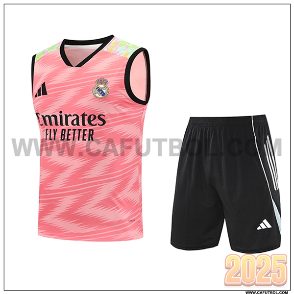 Camiseta Entrenamiento sin mangas Real Madrid Rosa/Verde 2025 2026