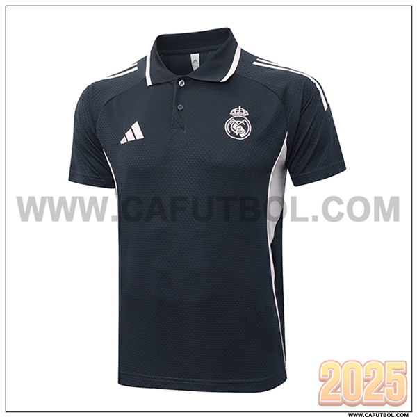 Camiseta Polo Real Madrid Gris/Rosa 2025 2026