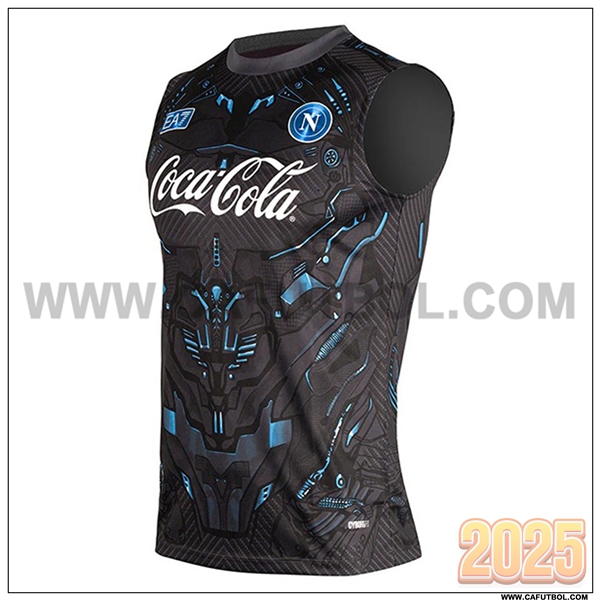 Chalecos De Futbol SSC Napoli Negro/Azul 2025 2026