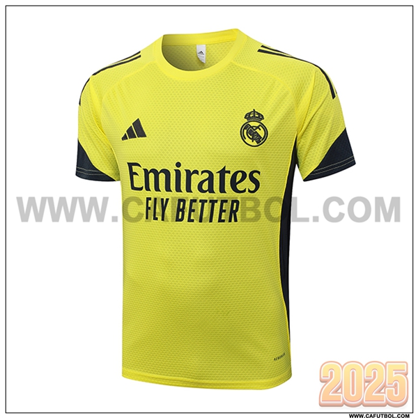 Camiseta Entrenamiento Real Madrid Amarillo/Negro 2025 2026