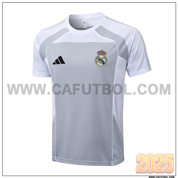 Camiseta Entrenamiento Real Madrid Gris/Blanco 2025 2026