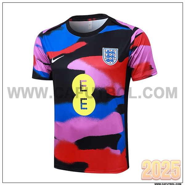 Camiseta Entrenamiento Inglaterra Negro/Rosa/Rojo/Azul 2025 2026