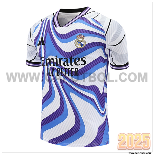 Camiseta Entrenamiento Real Madrid Blanco/Azul/Violeta 2025 2026