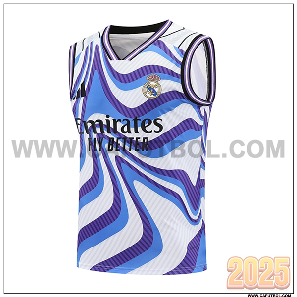 Chalecos De Futbol Real Madrid Blanco/Azul/Violeta 2025 2026