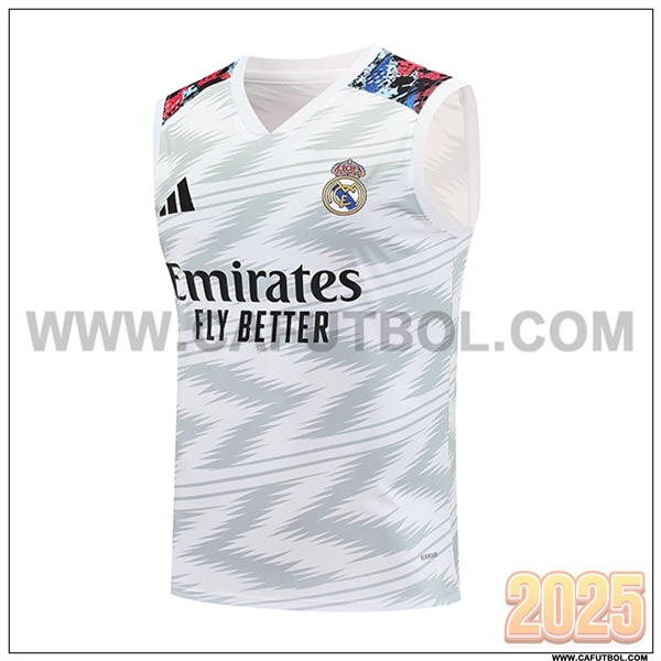 Chalecos De Futbol Real Madrid Blanco/Gris 2025 2026