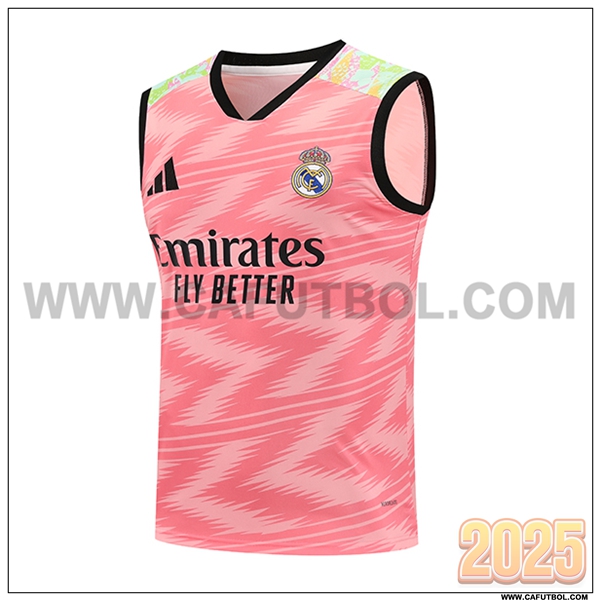 Chalecos De Futbol Real Madrid Rosa/Verde 2025 2026