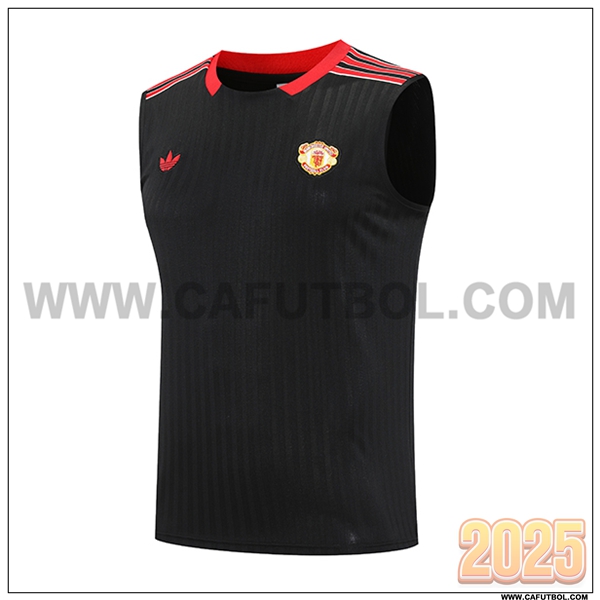 Chalecos De Futbol Manchester United Negro/Rojo 2025 2026