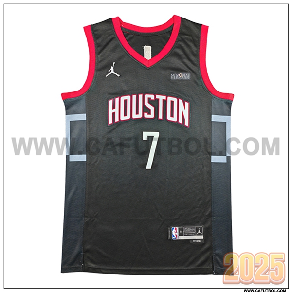 Camisetas NBA Houston Rockets (DURANT #7) 2025/26 Negro/Gris/Rojo