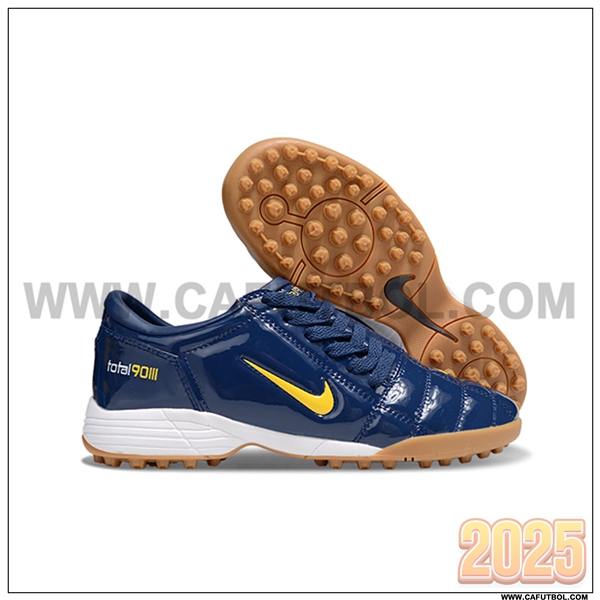 Nike Botas De Fútbol T90 TF Azul/Amarillo