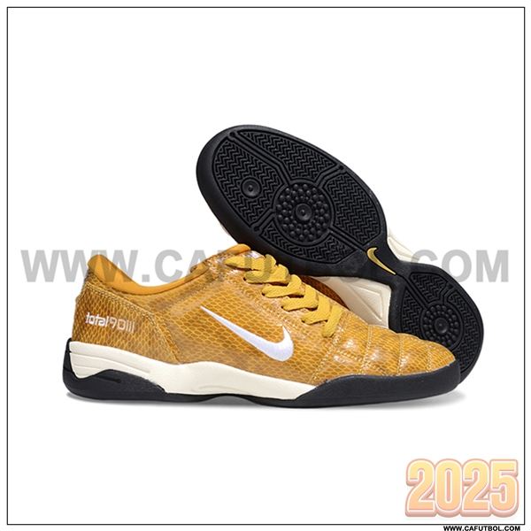 Nike Botas De Fútbol T90 IC Amarillo/Blanco