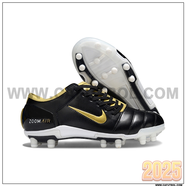Nike Botas De Fútbol T90 FG Negro/Amarillo -02