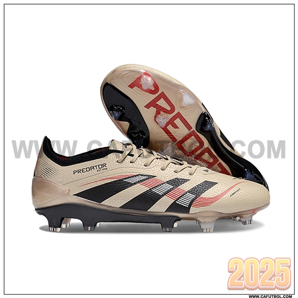 Adidas Botas De Fútbol 25 Predator Elite FG Marrón/Negro/Rojo