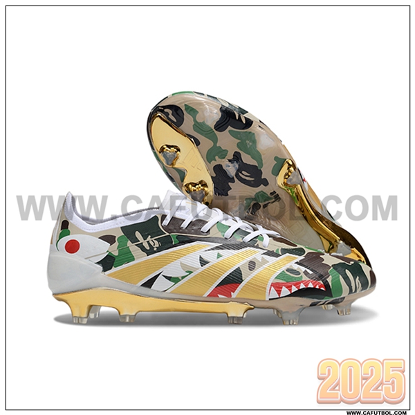 Adidas Botas De Fútbol 25 Predator Elite FG Blanco/Verde/Marrón