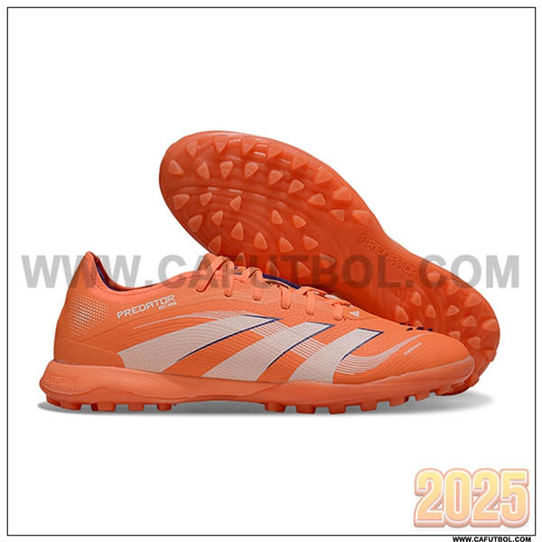 Adidas Botas De Fútbol PREDATOR 25 ELITE TF BOOT Naranja/Blanco