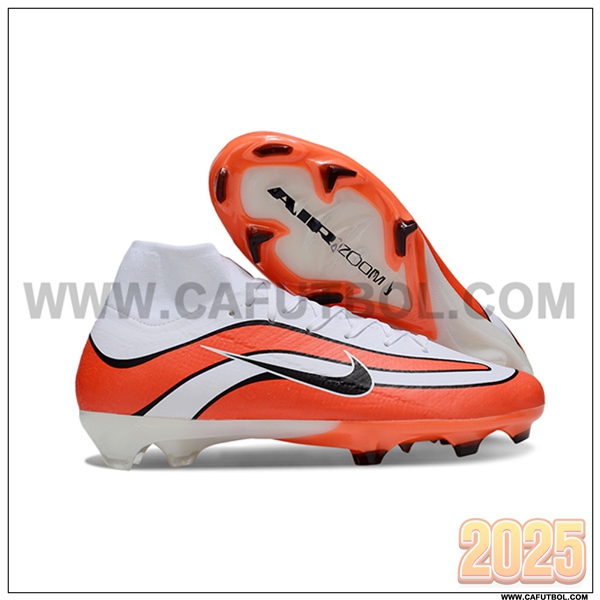Nike Botas De Fútbol Air Zoom Mercurial Superfly IIX Elite FG Blanco/Naranja/Negro