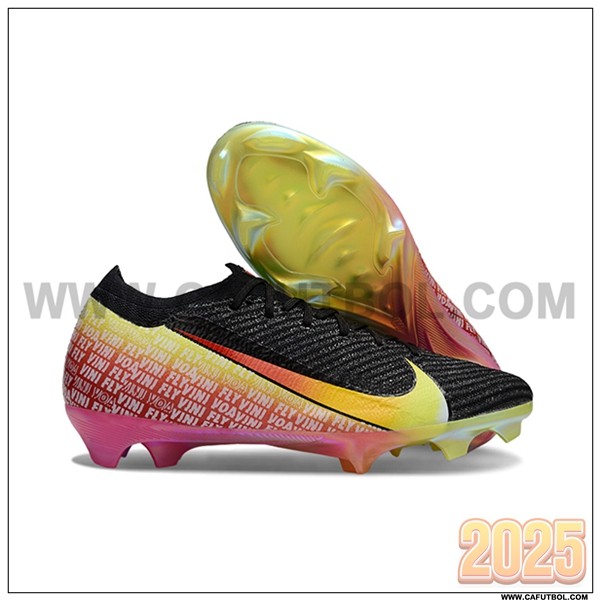 Nike Botas De Fútbol Mercurial Vapor 16 Elite "Vini Jr." Negro/Amarillo/Rosa