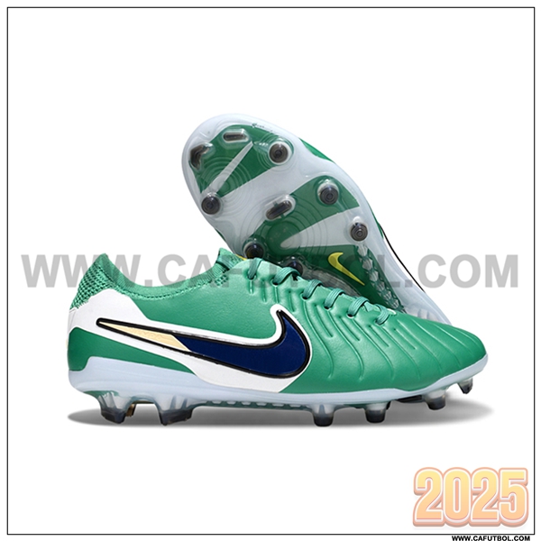 Nike Botas De Fútbol Tiempo Legend X Elite FG Verde/Azul/Blanco