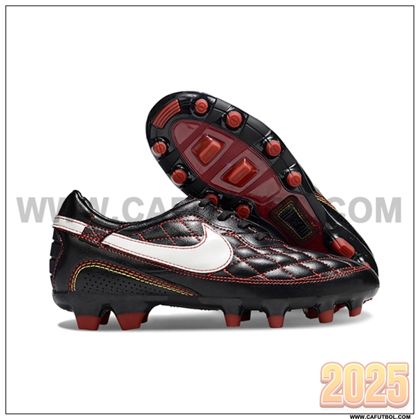 Nike Botas De Fútbol Tiempo Legend R10 Elite FG Negro/Rojo/Blanco