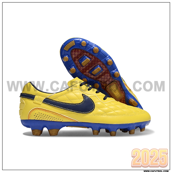 Nike Botas De Fútbol Tiempo Legend R10 Elite FG Amarillo/Azul