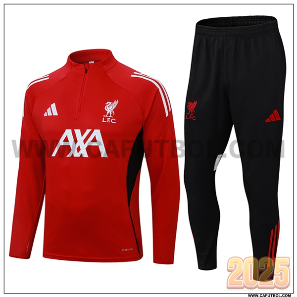 Chandal de Futbol FC Liverpool Rojo/Blanco/Negro 2025 2026