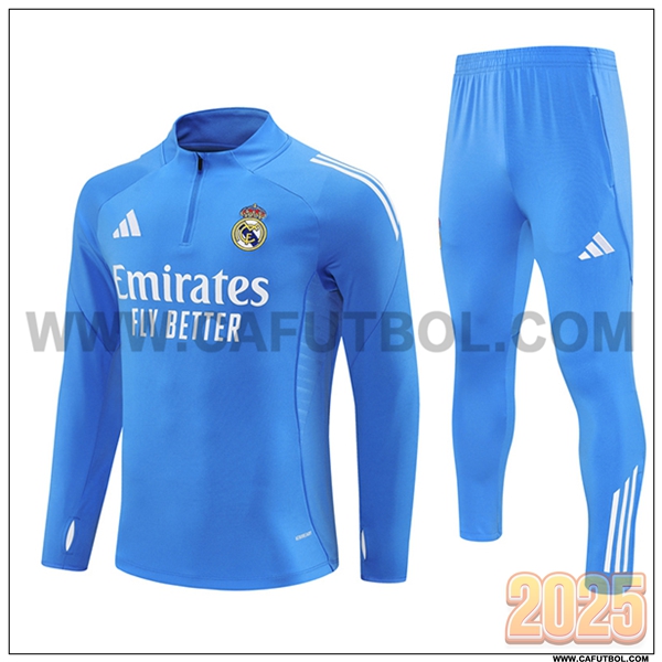 Chandal de Futbol Real Madrid Azul Claro 2025 2026 -02