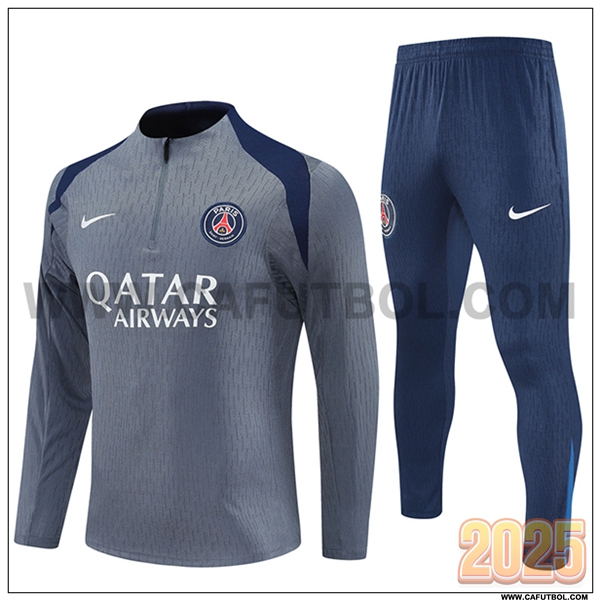 Chandal de Futbol PSG Gris/Azul 2025 2026
