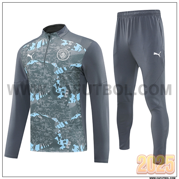 Chandal de Futbol Manchester City Gris/Azul 2025 2026 -02