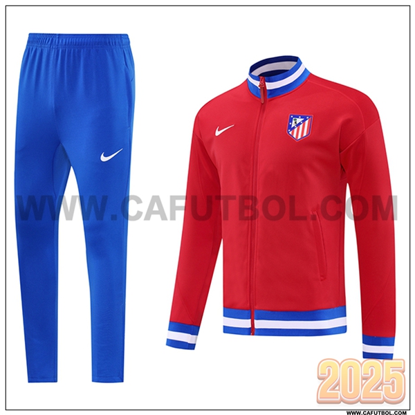 Chandal Chaquetas Futbol Atletico Madrid Rojo/Azul/Blanco 2025 2026