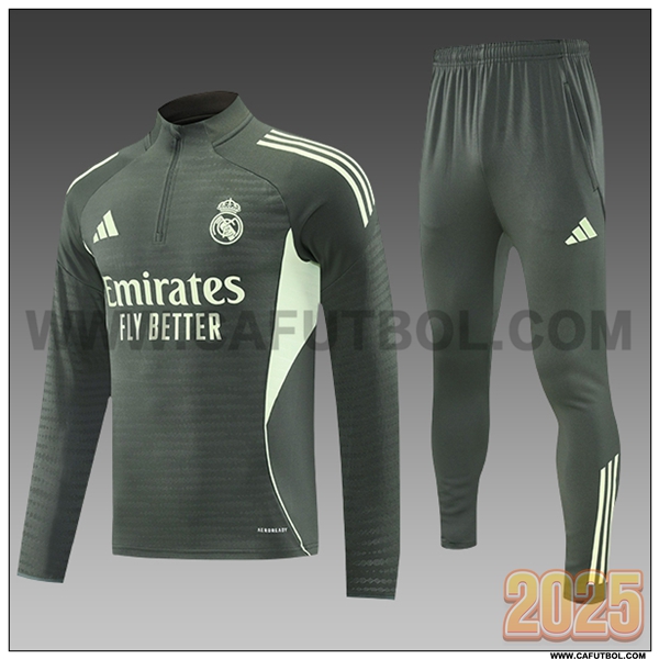 Chandal de Futbol Real Madrid Ninos Verde 2025 2026