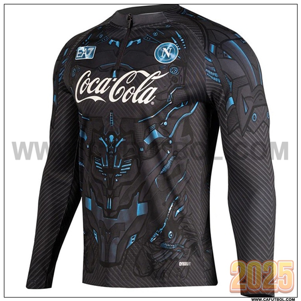 Sudadera Entrenamiento SSC Napoli Negro/Azul 2025 2026