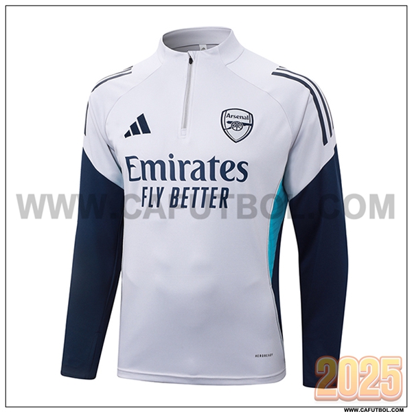 Sudadera Entrenamiento Arsenal Gris/Azul 2025 2026
