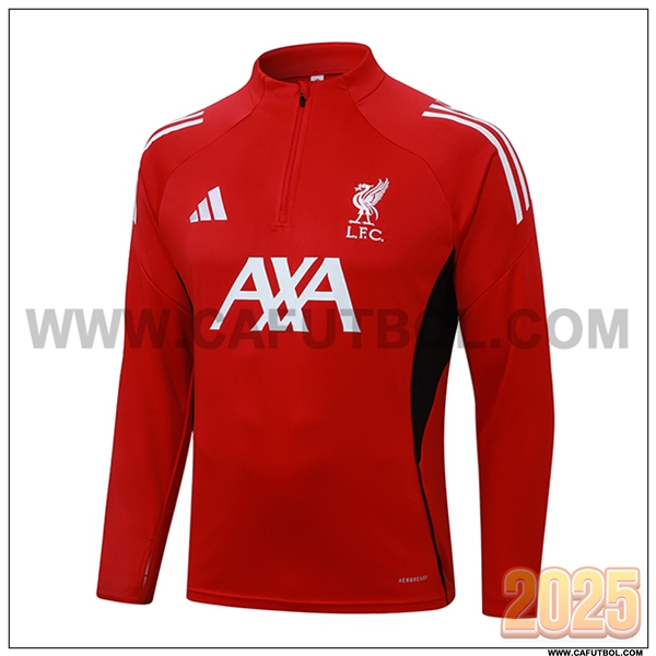 Sudadera Entrenamiento FC Liverpool Rojo/Blanco/Negro 2025 2026