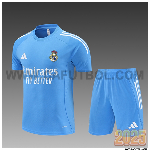 Camiseta Entrenamiento Real Madrid Ninos Azul Claro 2025 2026