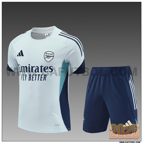 Camiseta Entrenamiento Arsenal Ninos Gris/Azul 2025 2026