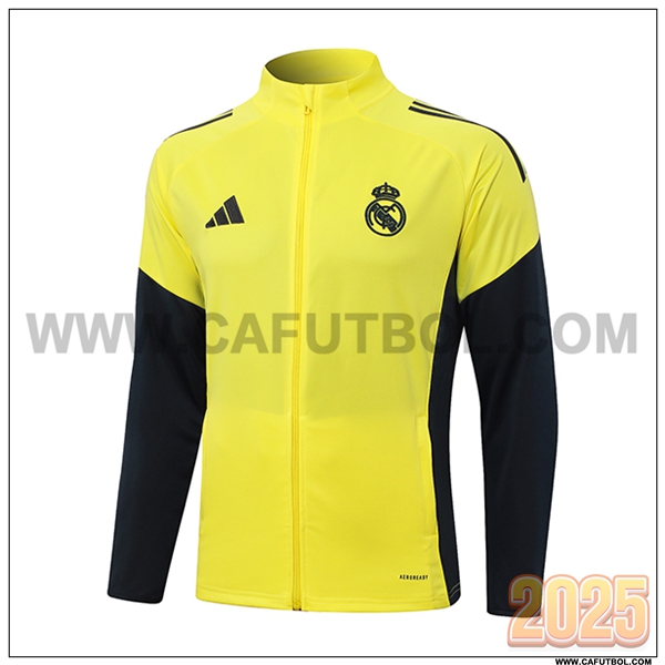 Chaquetas Futbol Real Madrid Amarillo/Negro 2025 2026