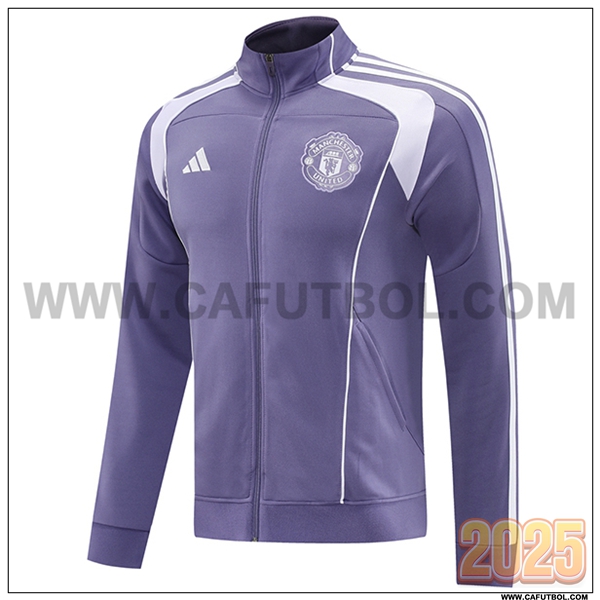 Chaquetas Futbol Manchester United Violeta/Blanco 2025 2026
