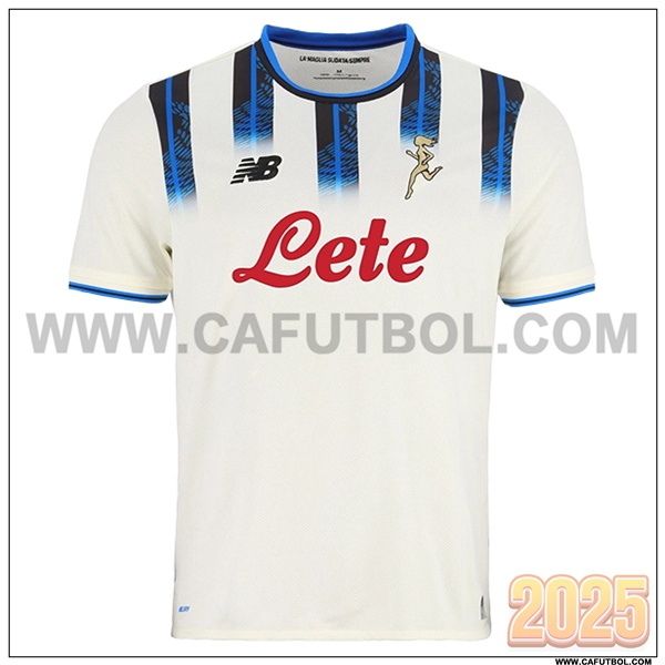 Nuevo Camiseta de Atalanta Segunda Blanco/Azul/Negro 2025 2026