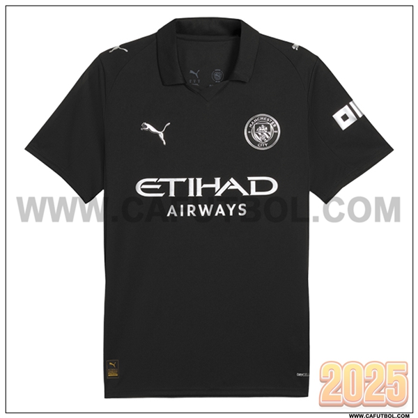Nuevo Camiseta de Manchester City Segunda Negro 2025 2026