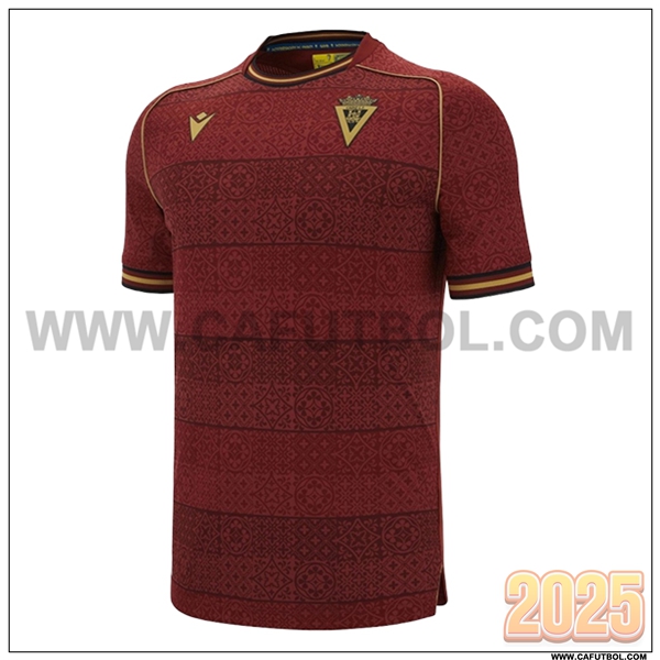 Nuevo Camiseta de Cadiz CF Segunda Rojo oscuro 2025 2026