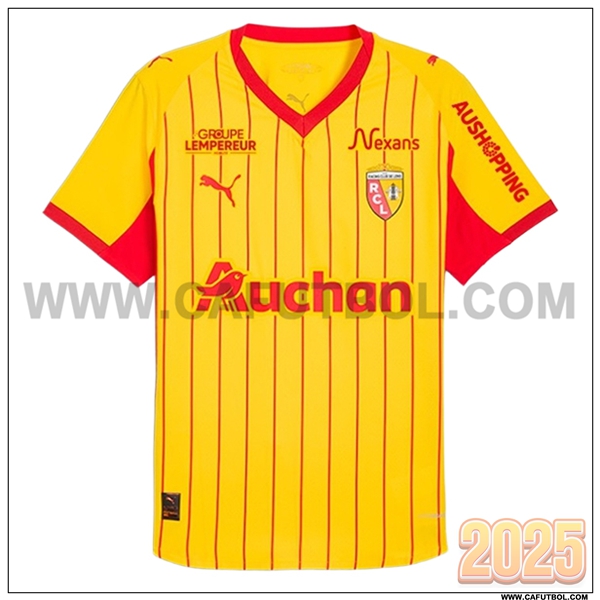 Nuevo Camiseta de RC Lens Primera AMARILLO/Naranja 2025 2026