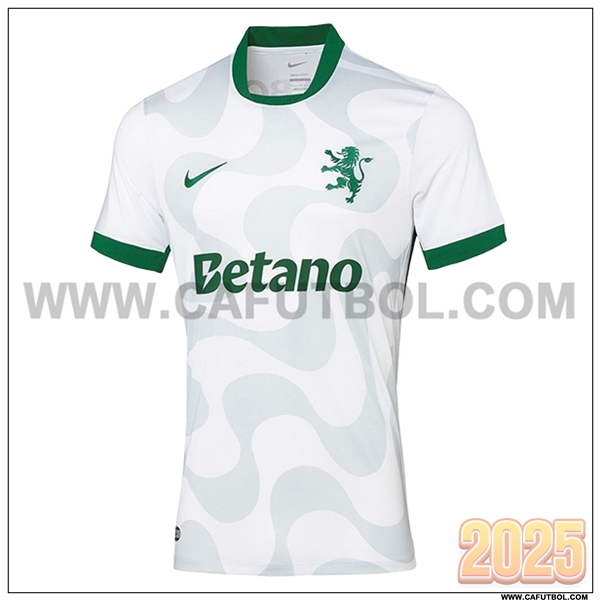 Nuevo Camiseta de Sporting Segunda Blanco/Verde 2025 2026